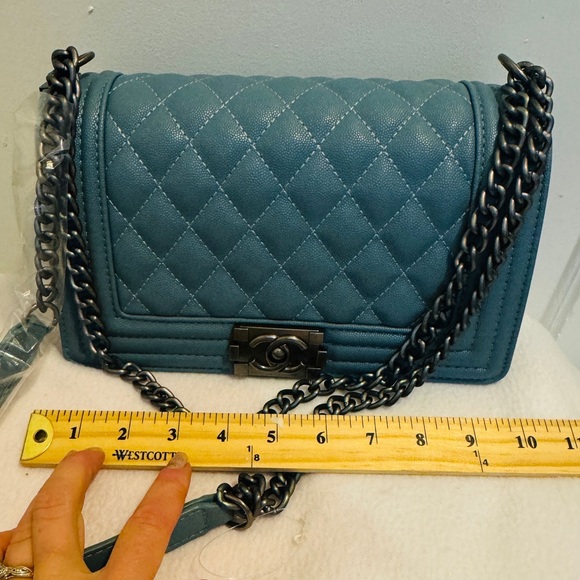 Blue quilted bag - Picture 10 of 11